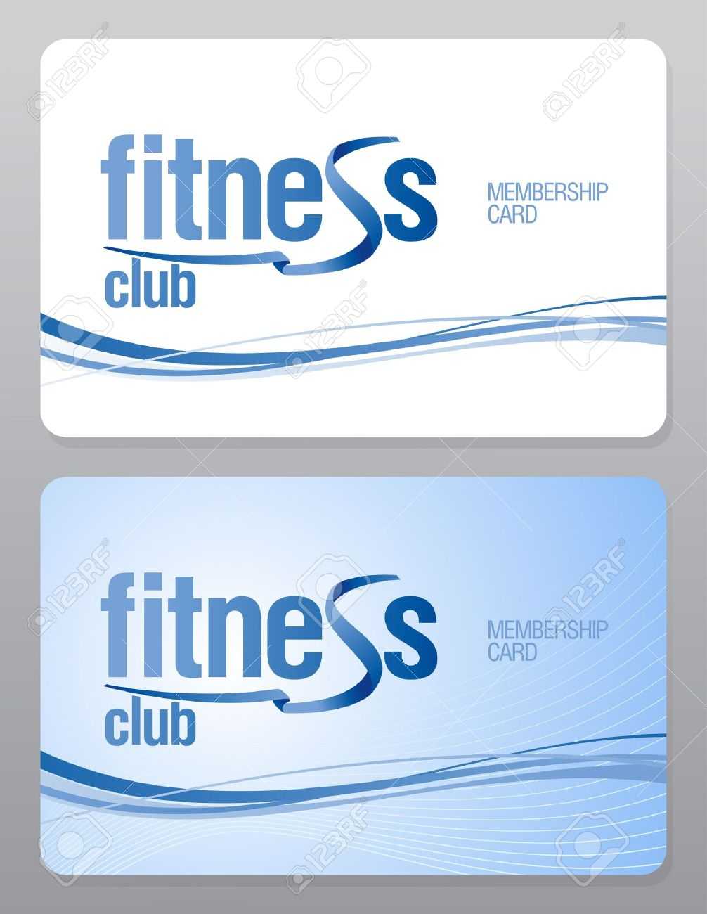 Fitness Club Membership Card Design Template. With Regard To Template For Membership Cards
