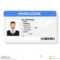 Flat Man Driver License Plastic Card Template Regarding Personal Identification Card Template
