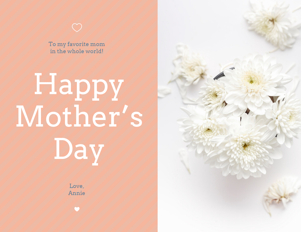 Floral Happy Mother's Day Card Template Intended For Mothers Day Card Templates