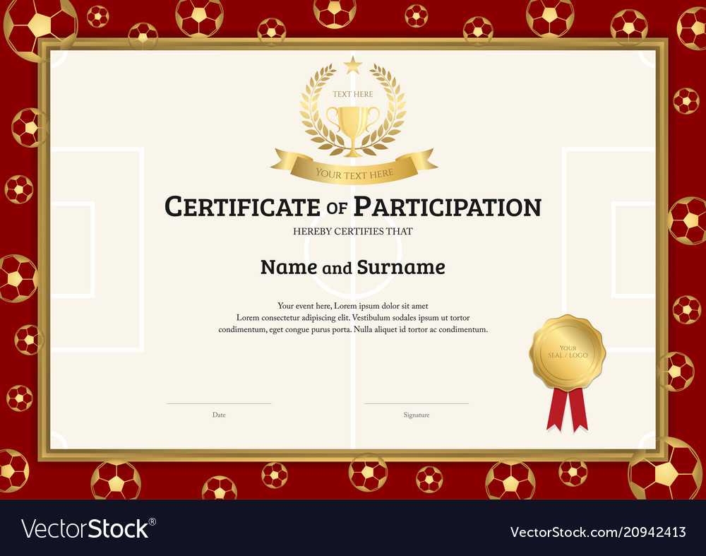 Football Certificate Of Participation – Dalep.midnightpig.co In Basketball Camp Certificate Template