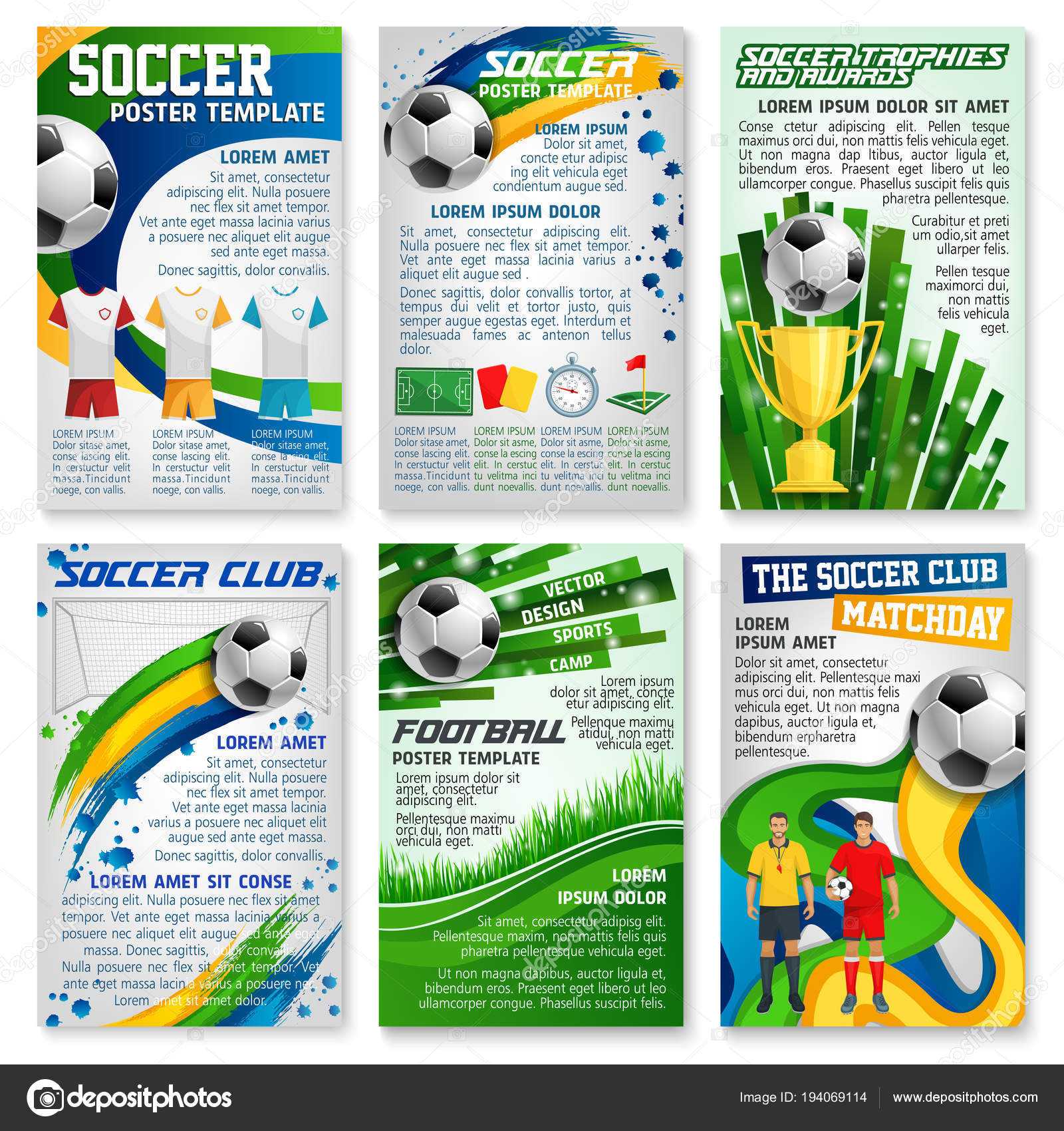 Football Or Soccer Game Banner, Sport Club Design — Stock With Regard To Football Referee Game Card Template