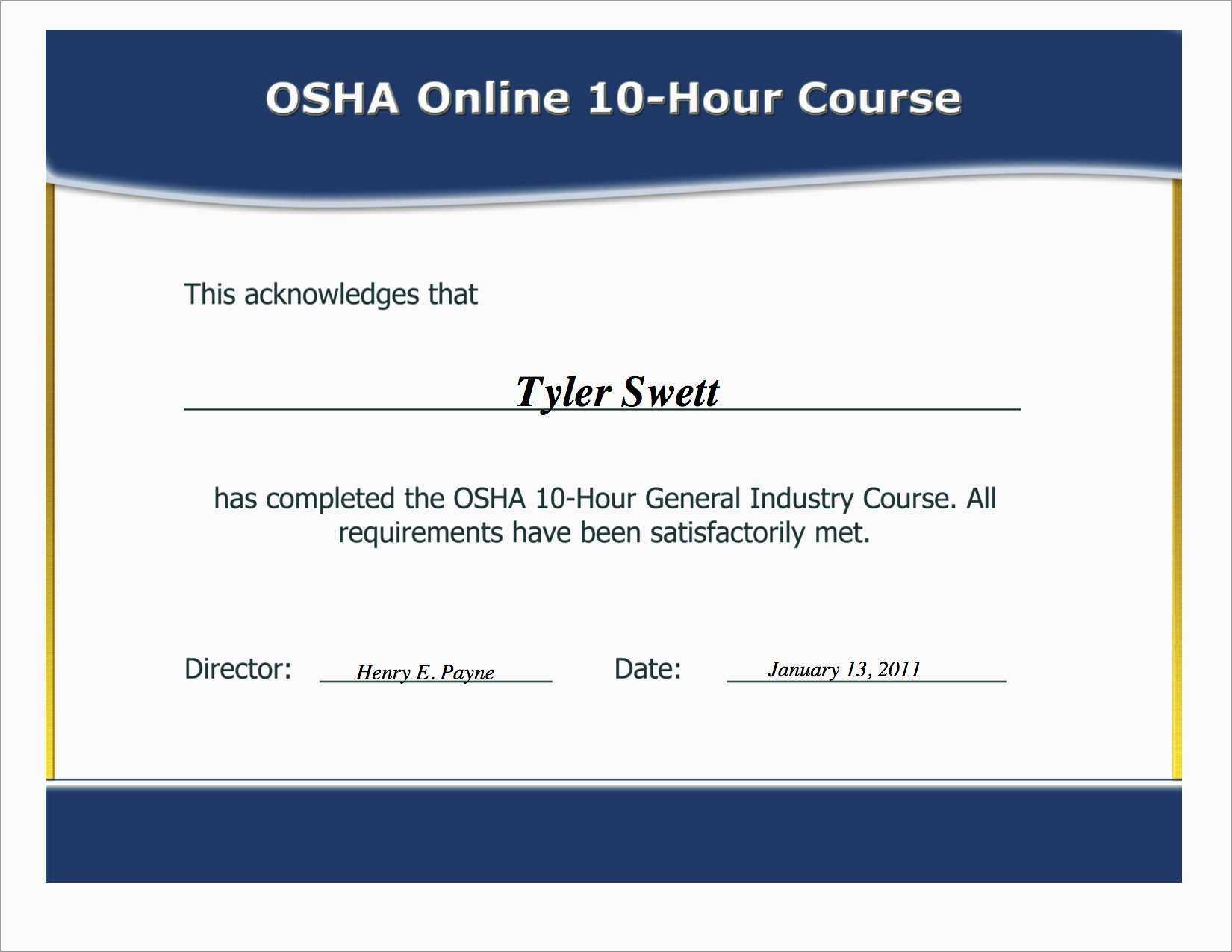 Forklift Training Template Free / Forklift Certification Wallet Inside Osha 10 Card Template