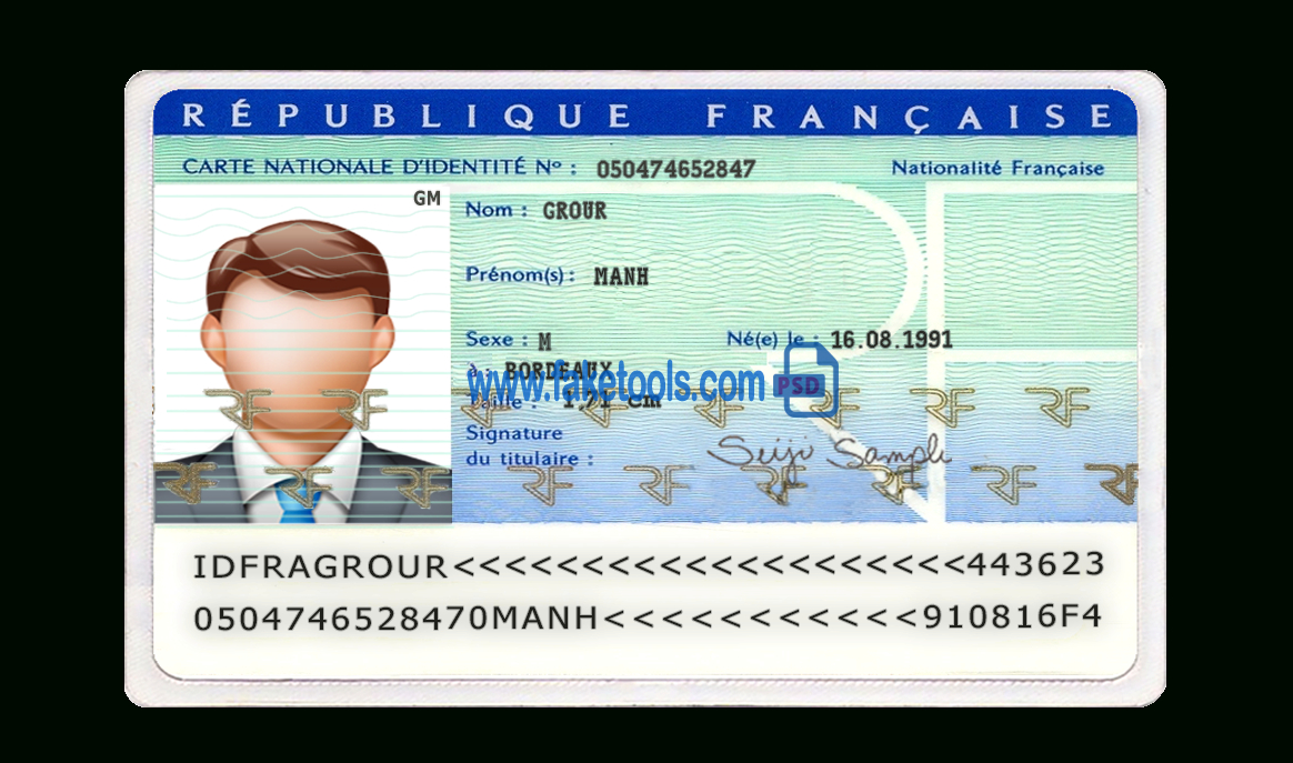 France Id Card Psd Template Intended For French Id Card Template