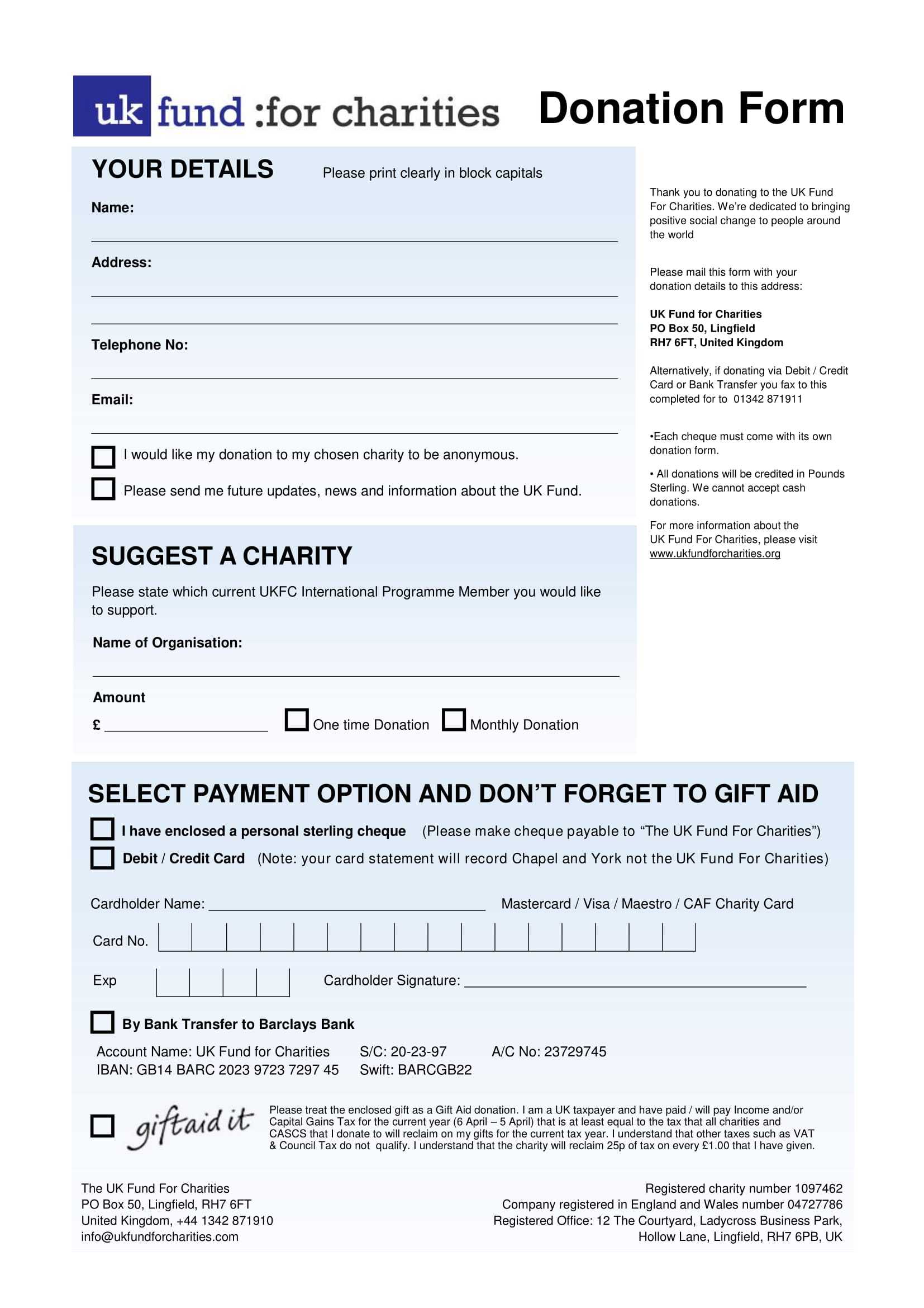 Free 5+ Charity Donation Forms In Pdf | Ms Word With Organ Donor Card Template