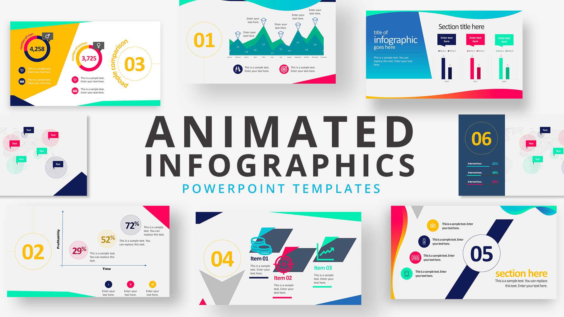 Free Animated Editable Professional Infographics Powerpoint Template For Powerpoint Animation Templates Free Download