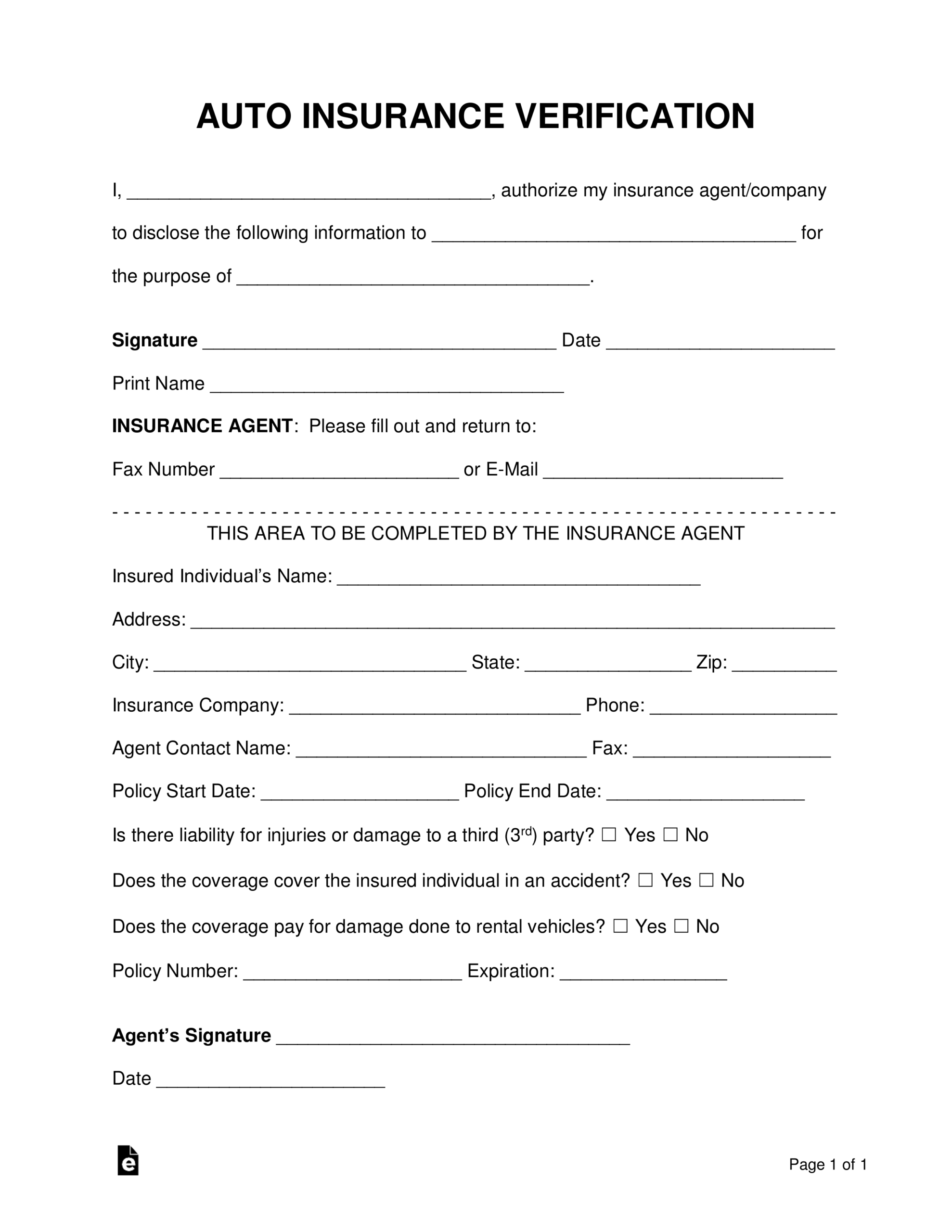 Free Auto Insurance Verification Letter – Pdf | Word With Regard To Fake Car Insurance Card Template