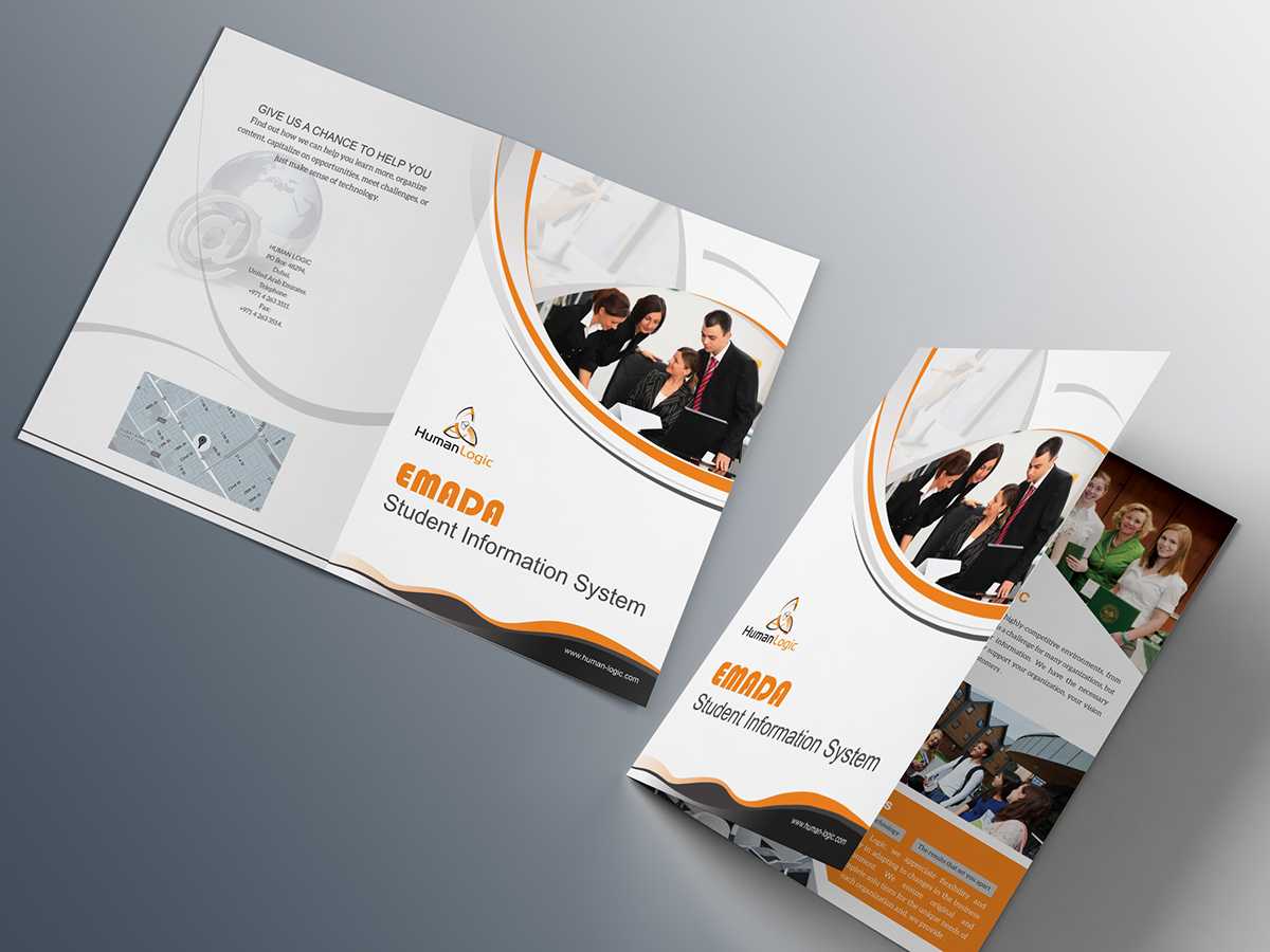 Free Bi Fold Brochure Psd On Behance For 2 Fold Brochure Template Psd