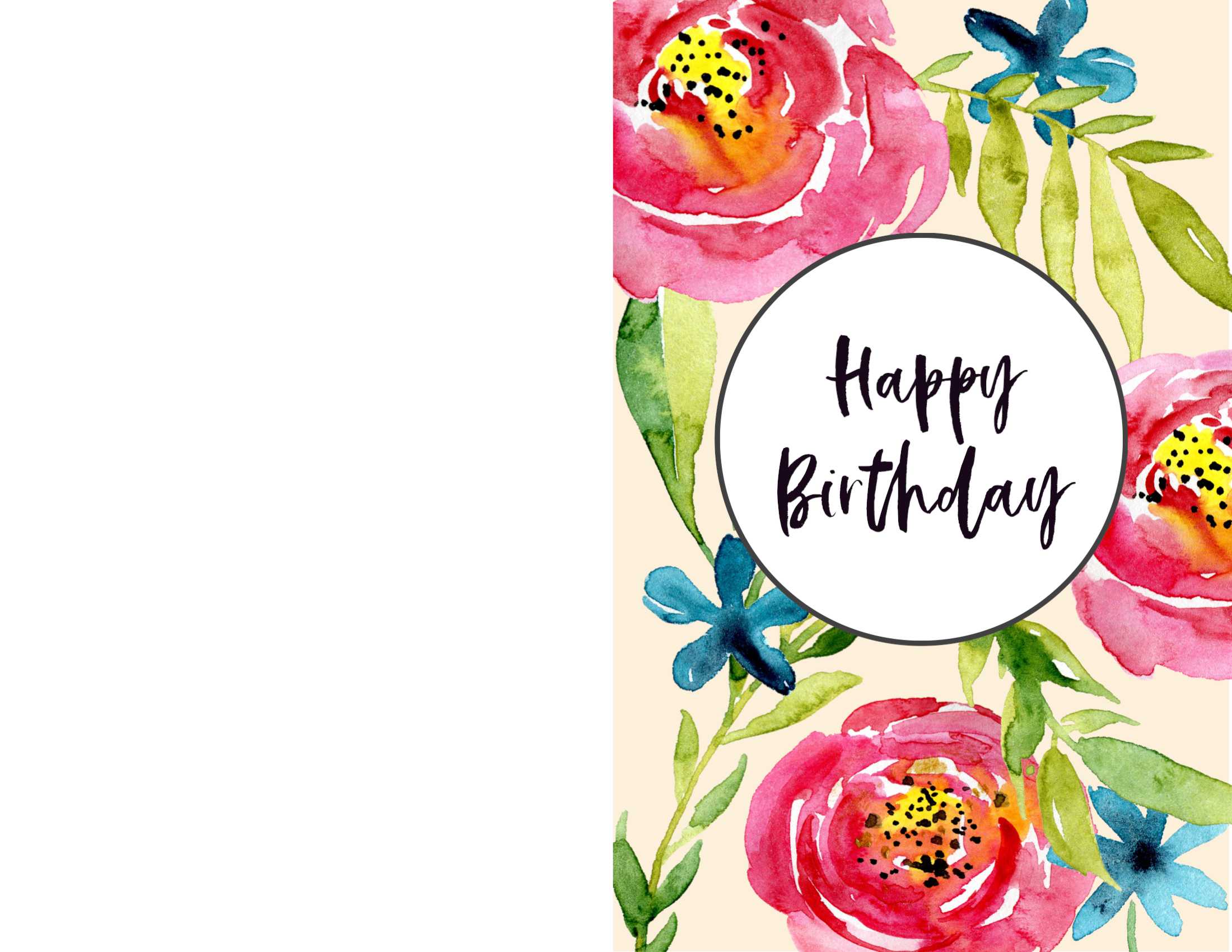 Free Birthday Card Printables – Dalep.midnightpig.co In Foldable Birthday Card Template