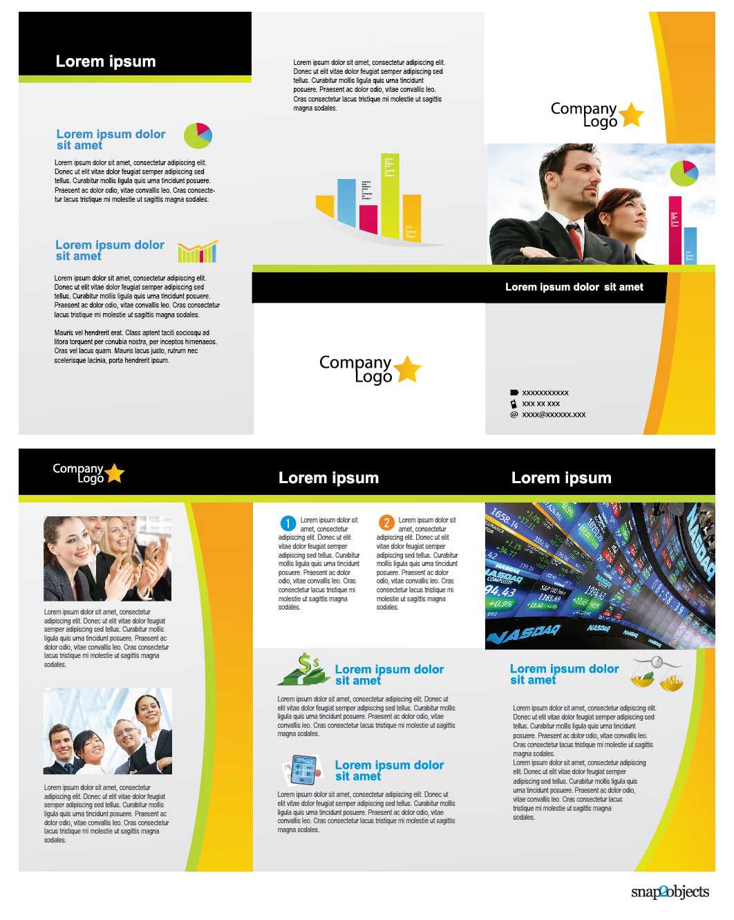 Free Business Vector Brochure Template In Illustrator Inside Ai Brochure Templates Free Download