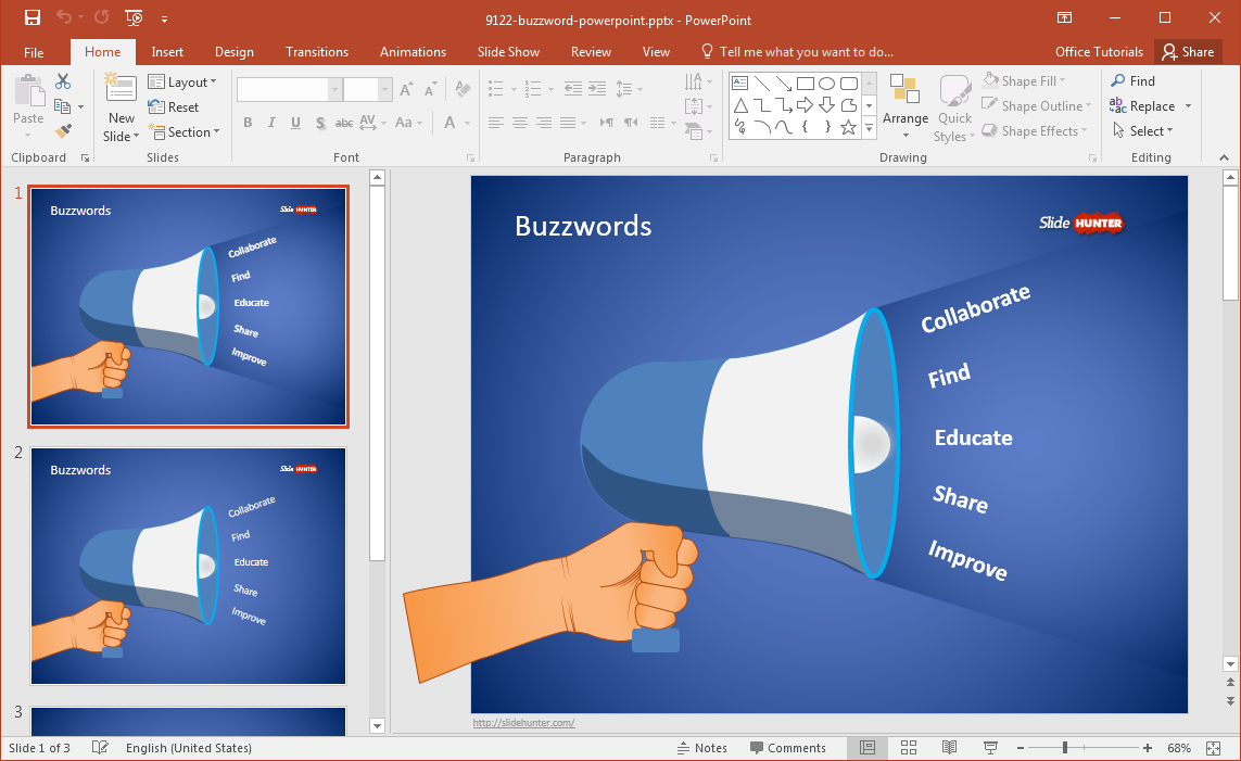 Free Buzzword Powerpoint Template Regarding Powerpoint Replace Template