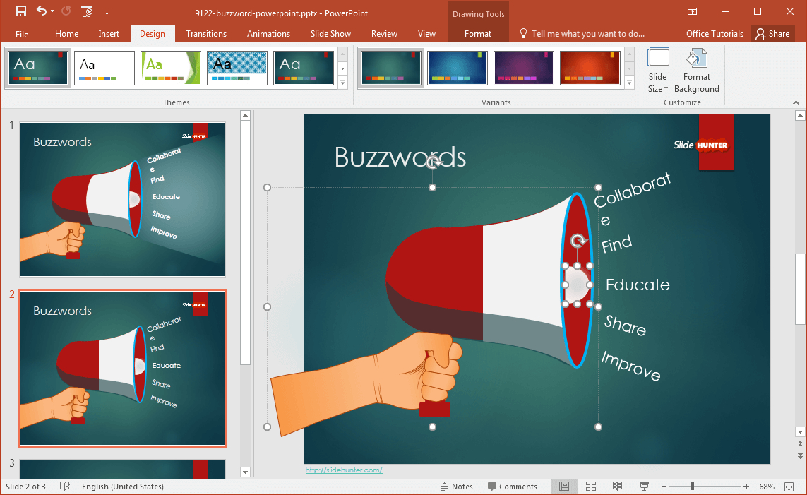 Free Buzzword Powerpoint Template With Change Template In Powerpoint