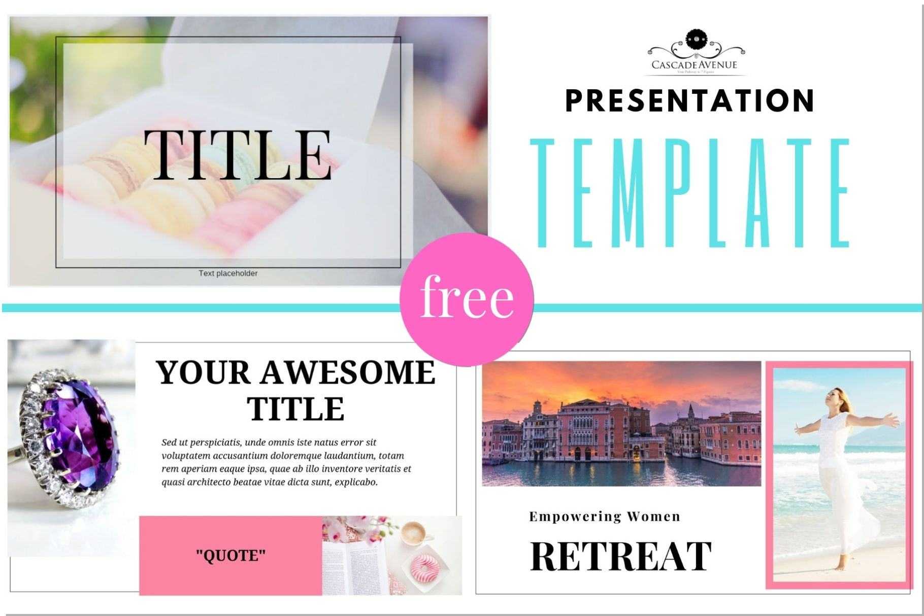 Free Canva Presentation Template Modern | Cascade Avenue With Regard To Webinar Powerpoint Templates