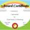 Free Certificate Templates For Kids – Calep.midnightpig.co For Free Art Certificate Templates