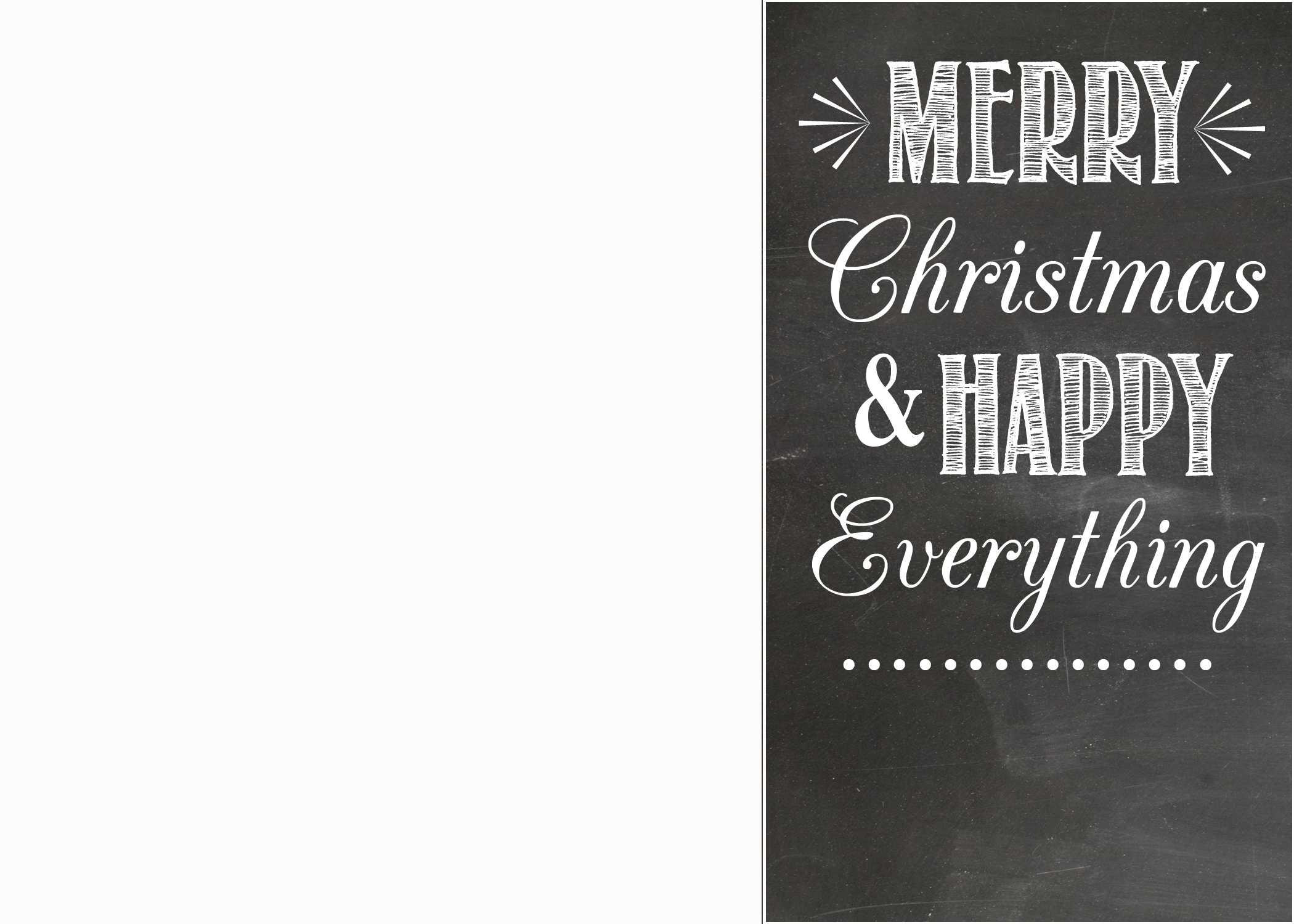 Free Chalkboard Christmas Card Templates | Oldsaltfarm Intended For Free Holiday Photo Card Templates