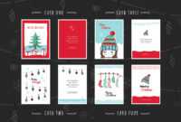 Free Christmas Card Templates For Photoshop &amp; Illustrator for Adobe Illustrator Christmas Card Template