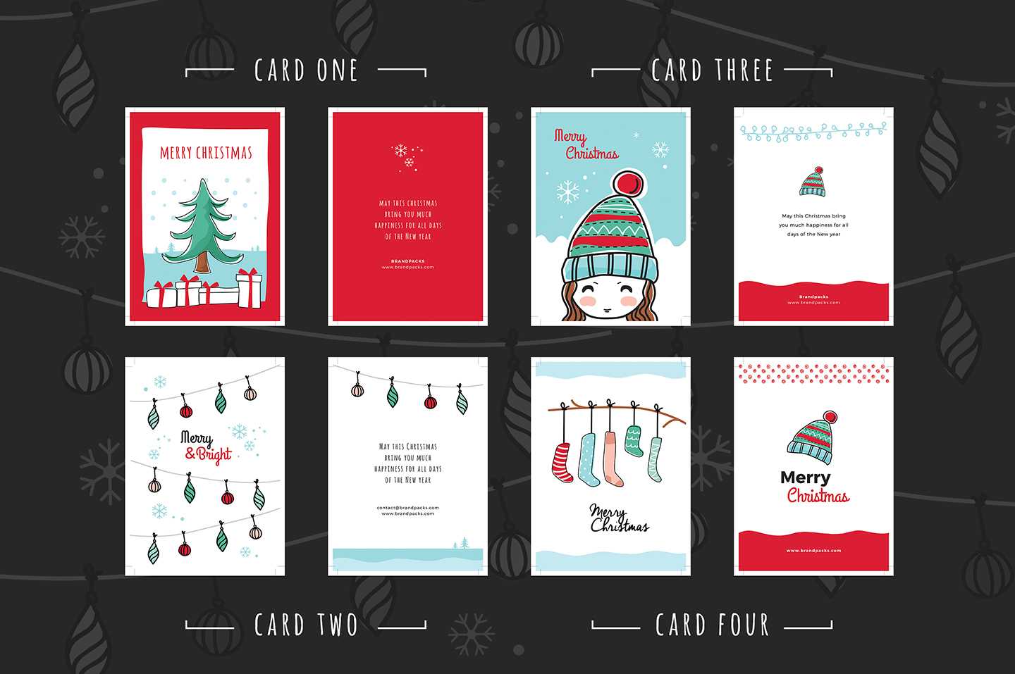 Free Christmas Card Templates For Photoshop & Illustrator Within Christmas Photo Card Templates Photoshop
