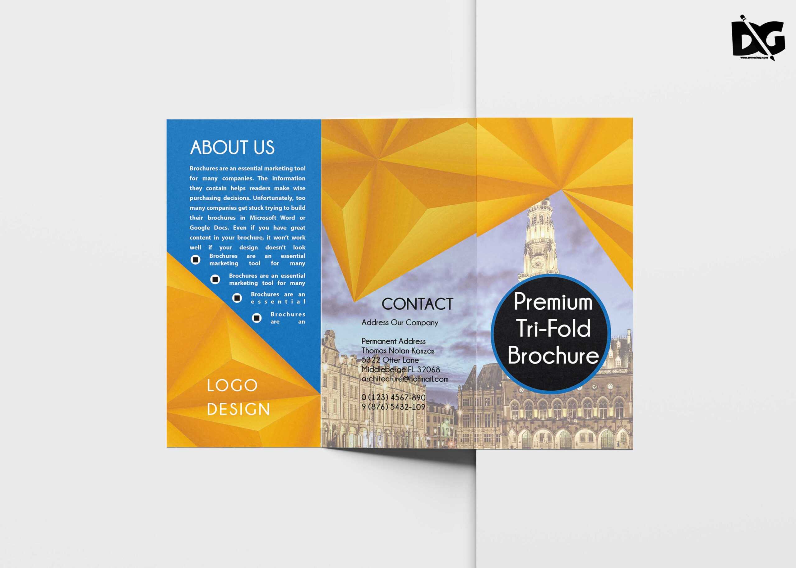 Free Download Architectural Tri Fold Psd Brochure Template With Regard To Architecture Brochure Templates Free Download