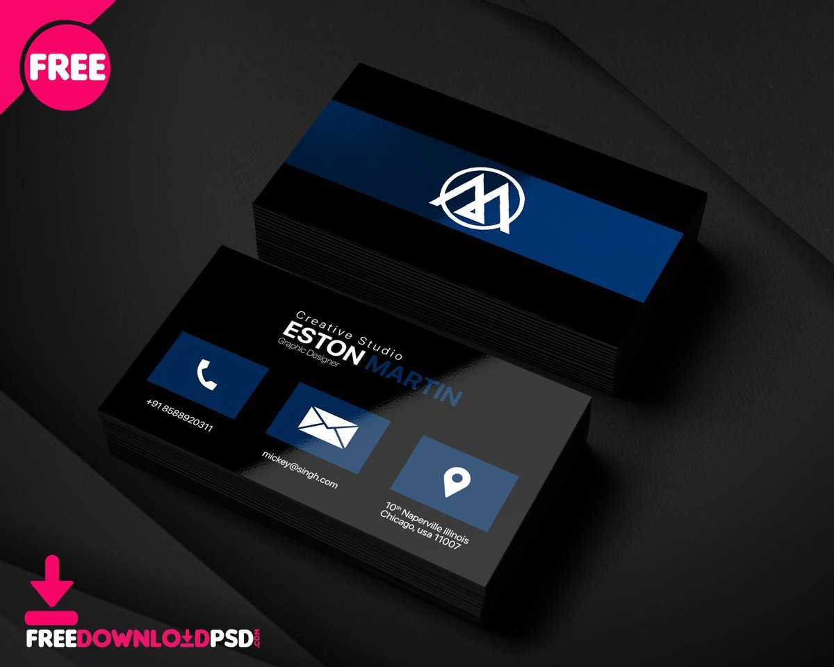 Free Download Psd On Twitter: "pro Designer Business Card Intended For Visiting Card Psd Template Free Download