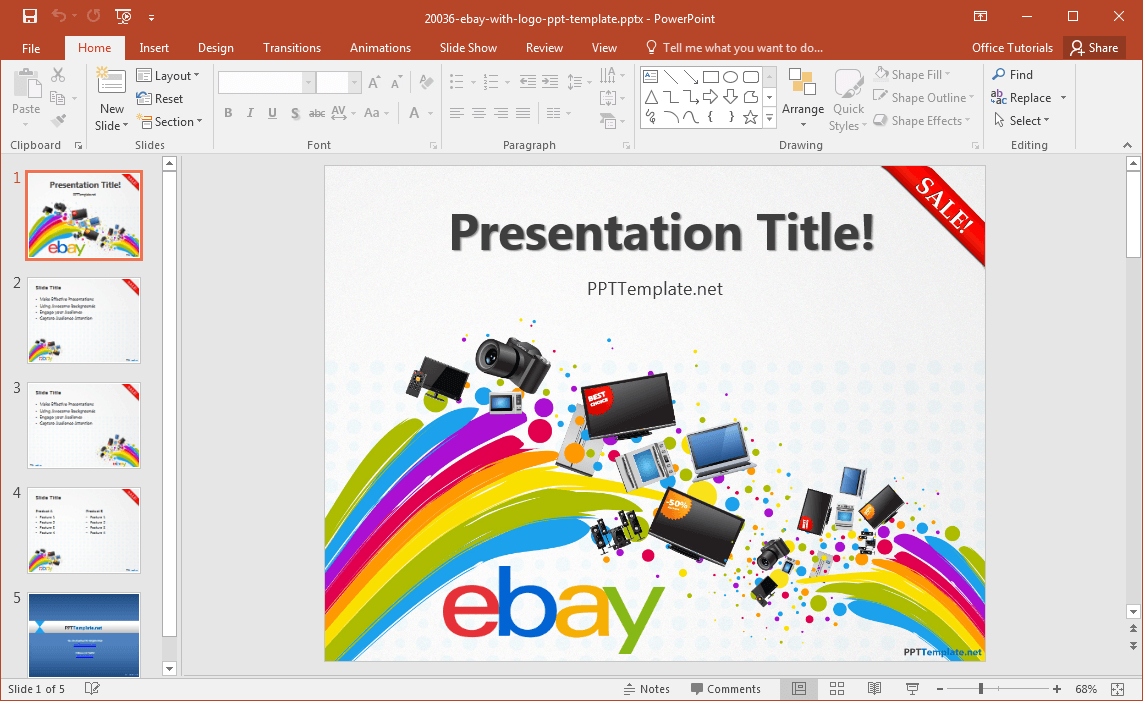 Free Ebay Powerpoint Template Intended For How To Edit A Powerpoint Template
