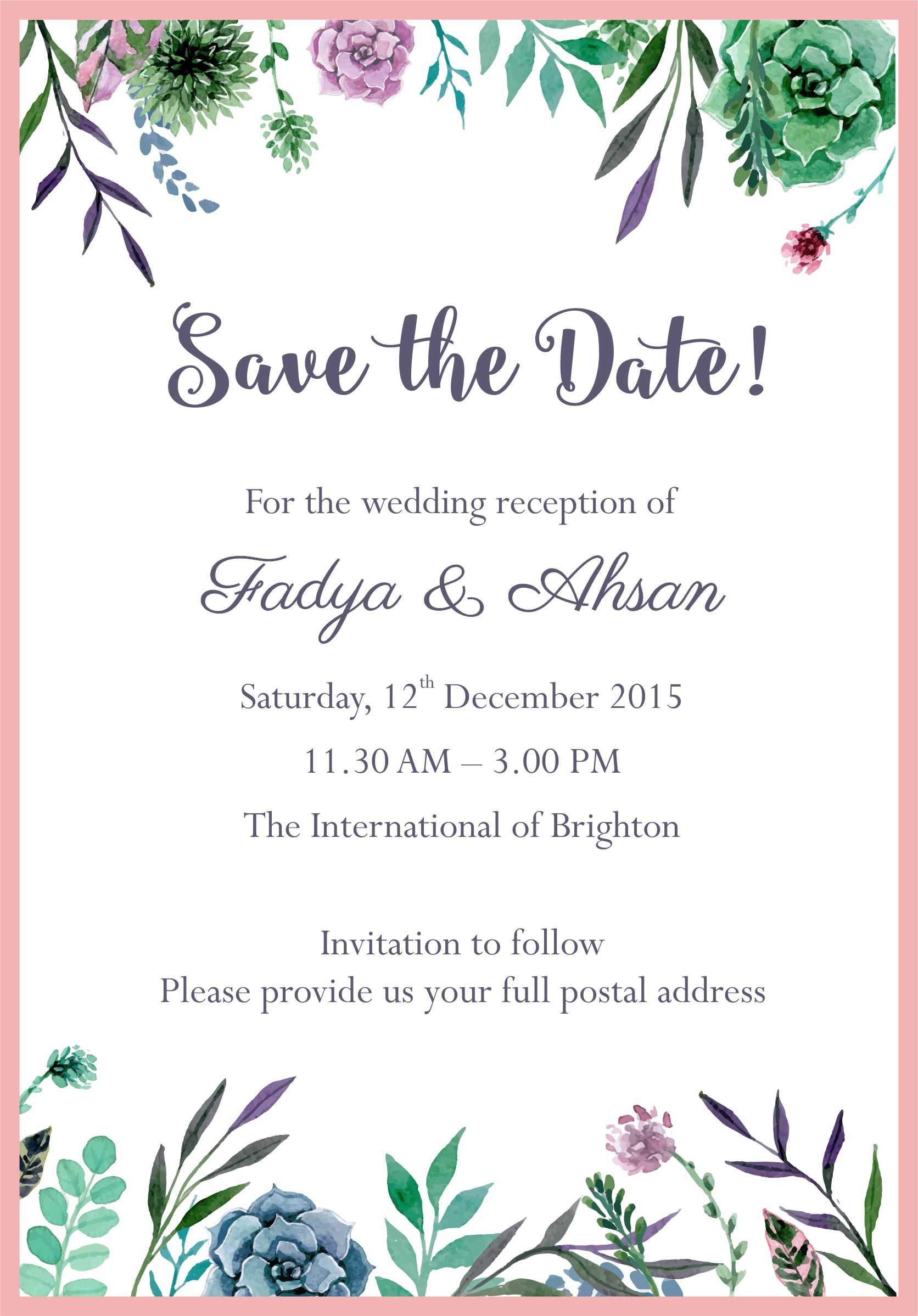 Free Email Wedding Invitation Design – Veppe Pertaining To Free E Wedding Invitation Card Templates