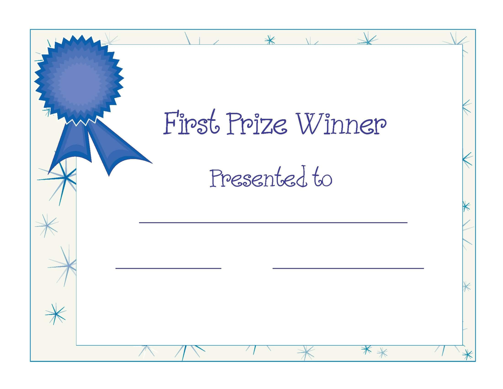 Free First Prize Winner Certificate Award Designed With Regard To Award Certificate Template Powerpoint