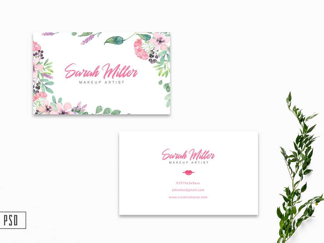 Free Floral Business Card Template V2Farhan Ahmad On Pertaining To Free Template Business Cards To Print