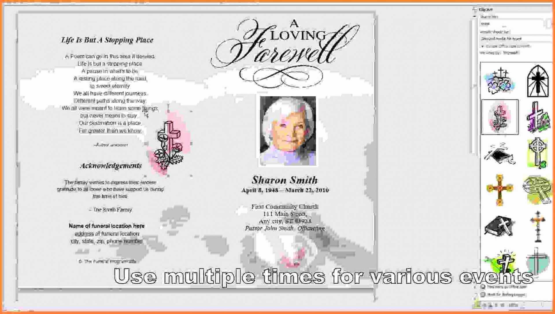 Free Funeral Cards - Calep.midnightpig.co For Memorial Cards For Funeral Template Free