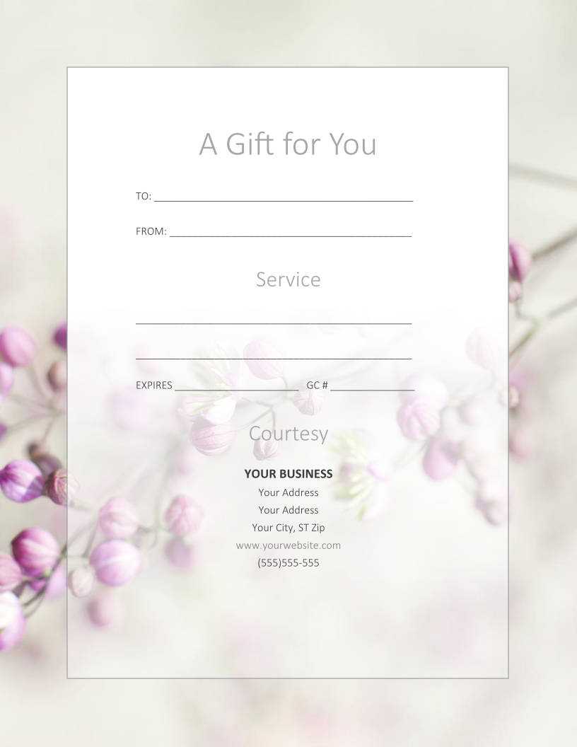 Free Gift Certificate Templates For Massage And Spa In Pages Certificate Templates