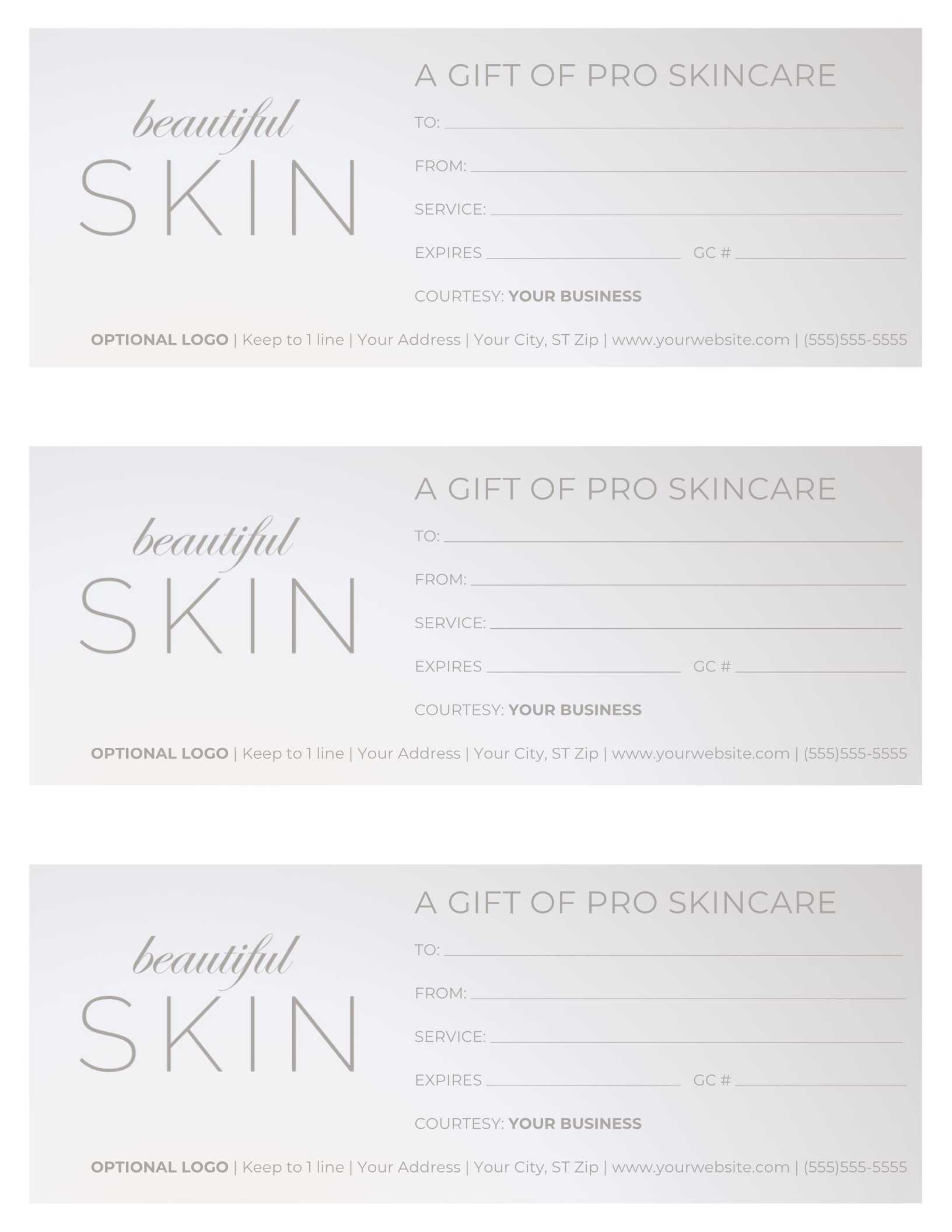 Free Gift Certificate Templates For Massage And Spa Within Gift Certificate Log Template