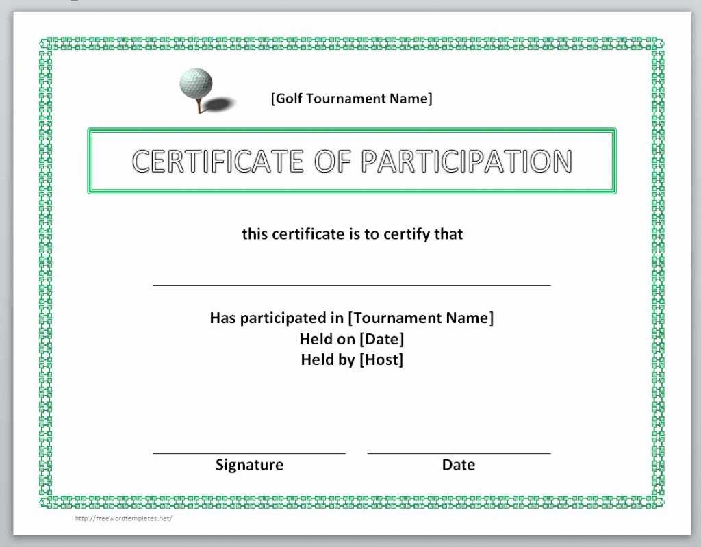 Free Golf Certificate Templates For Word – Dalep.midnightpig.co Regarding Golf Certificate Templates For Word