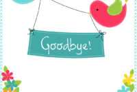 Free Goodbye Cards - Calep.midnightpig.co inside Good Luck Card Template