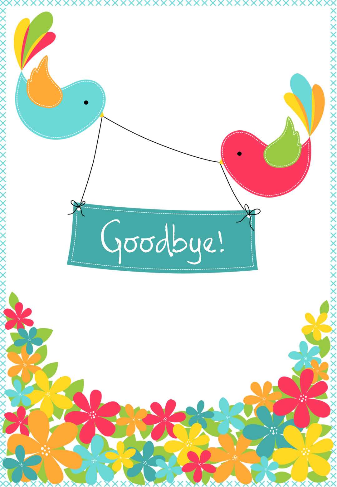 Free Goodbye Cards – Calep.midnightpig.co Regarding Farewell Card Template Word