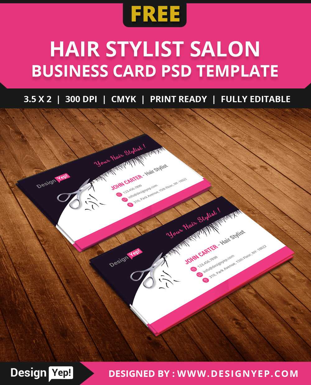Free Hair Stylist Salon Business Card Template Psd On Behance In Hair Salon Business Card Template