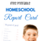 Free Homeschool Report Card [Printable] | Paradise Praises Pertaining To Homeschool Report Card Template Middle School