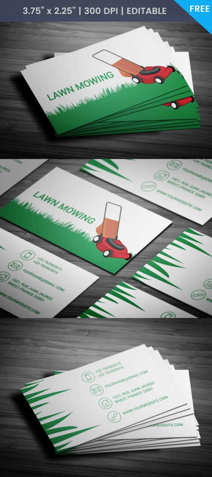 Lawn Care Business Cards Templates Free Business Professional Templates