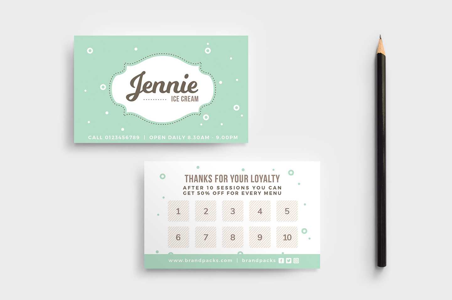 Free Loyalty Card Templates – Psd, Ai & Vector – Brandpacks In Loyalty Card Design Template