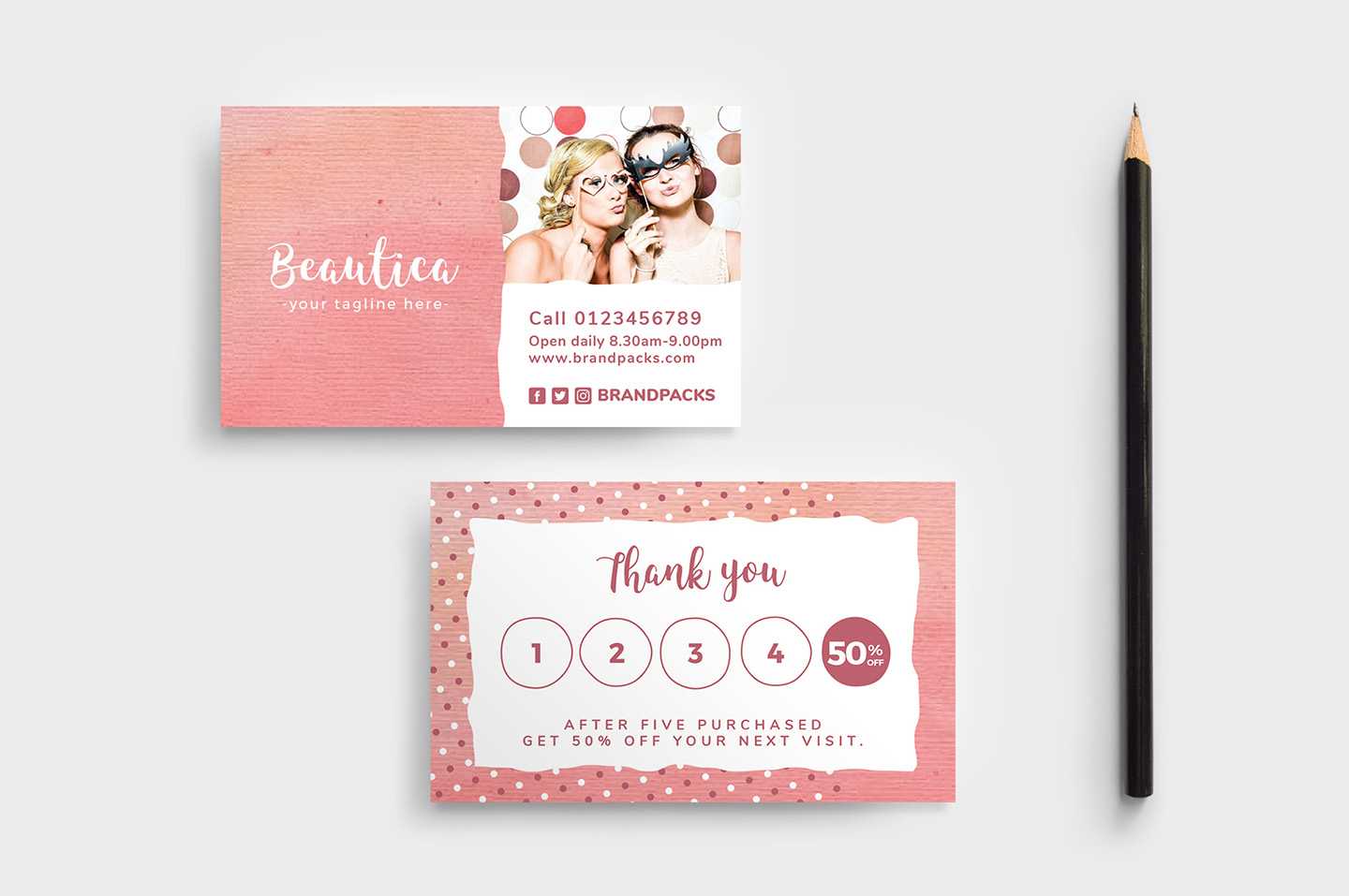 Free Loyalty Card Templates – Psd, Ai & Vector – Brandpacks Inside Loyalty Card Design Template