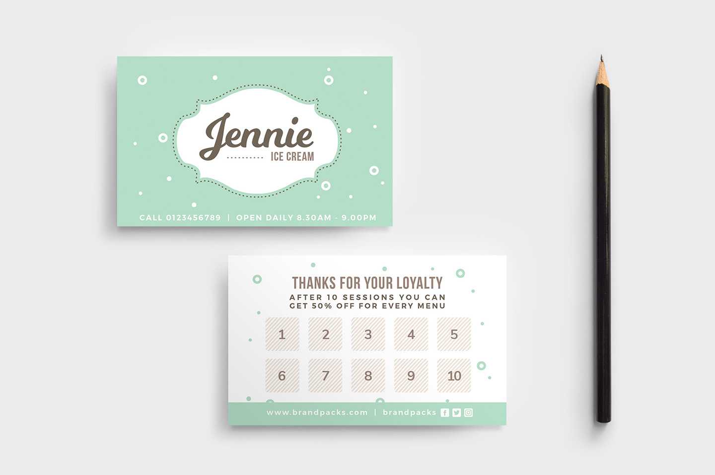 Free Loyalty Card Templates - Psd, Ai & Vector - Brandpacks Intended For Membership Card Template Free