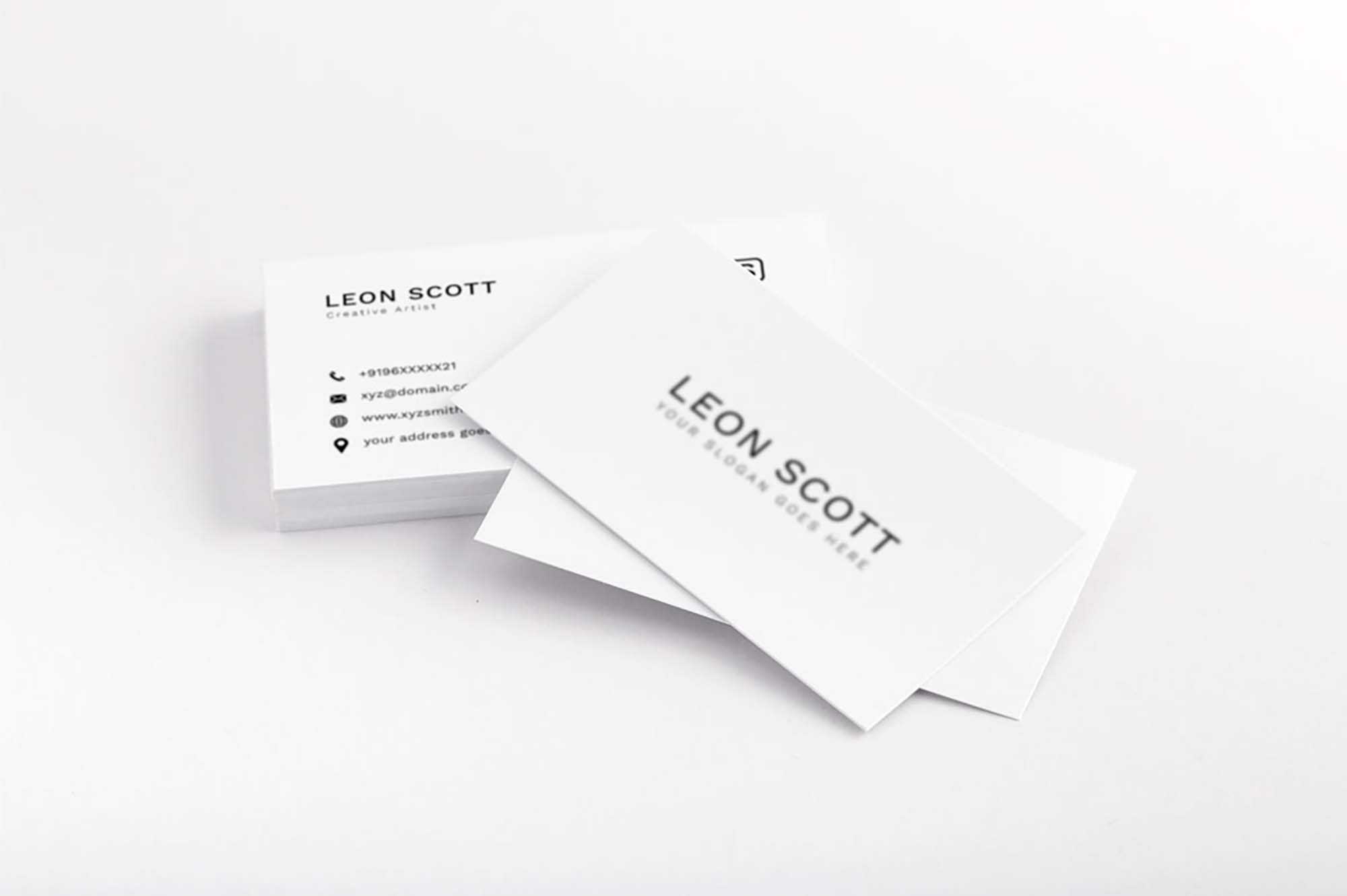 Free Minimal Elegant Business Card Template (Psd) Intended For Photoshop Name Card Template