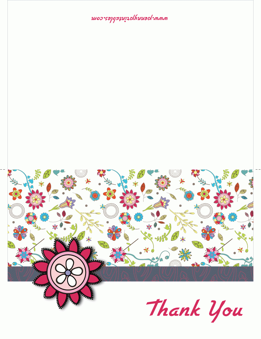 Free Online Thank You Cards To Print – Falep.midnightpig.co In Template For Cards To Print Free