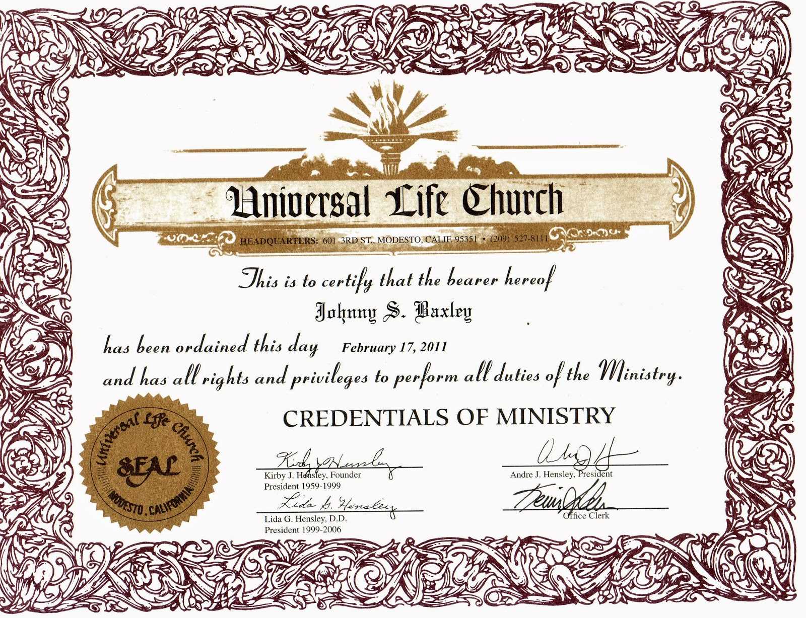 Free Ordination Certificate Download - Calep.midnightpig.co Regarding Free Ordination Certificate Template