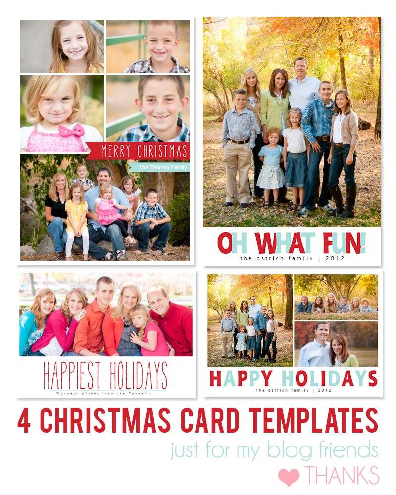 Free Photoshop Holiday Card Templates From Mom And Camera Within Holiday Card Templates For Photographers