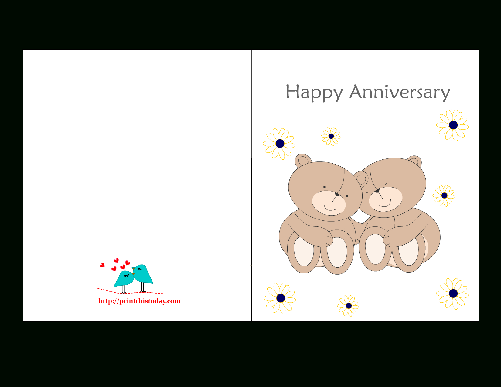 Free Printable Anniversary Cards Throughout Template For Anniversary Card