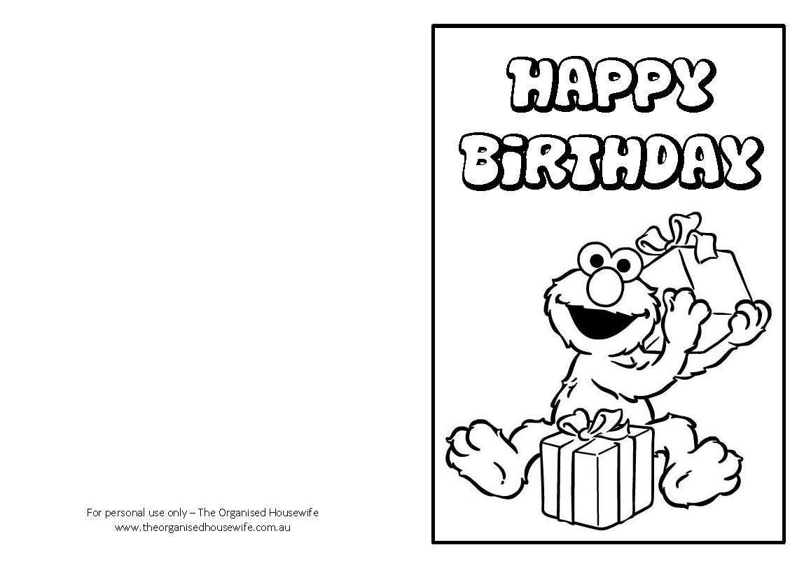 Free Printable: Birthday Cards – The Organised Housewife With Elmo Birthday Card Template