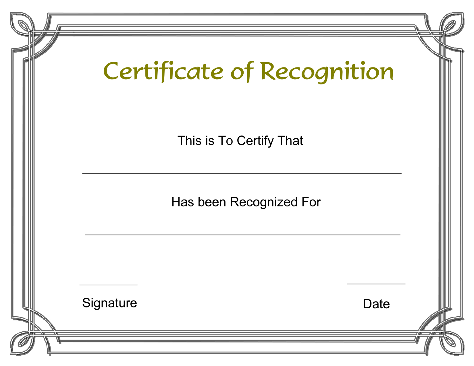 Free Printable Employee Certificate Of Recognition Template With Regard To Employee Of The Year Certificate Template Free