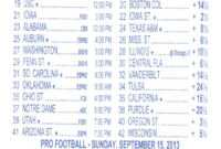 Free Printable Football Parlay Cards That Are Gratifying throughout Football Betting Card Template