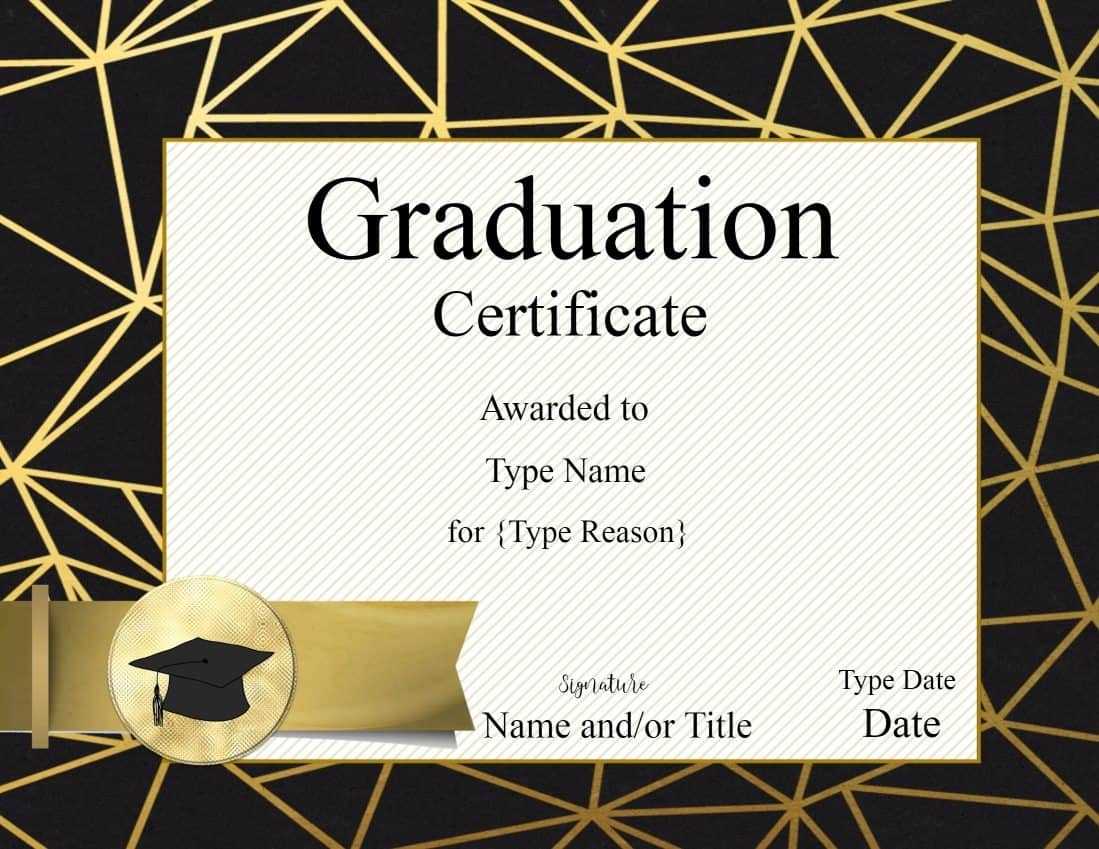 Free Printable Graduation Certificate Templates ] – Free Within Graduation Gift Certificate Template Free