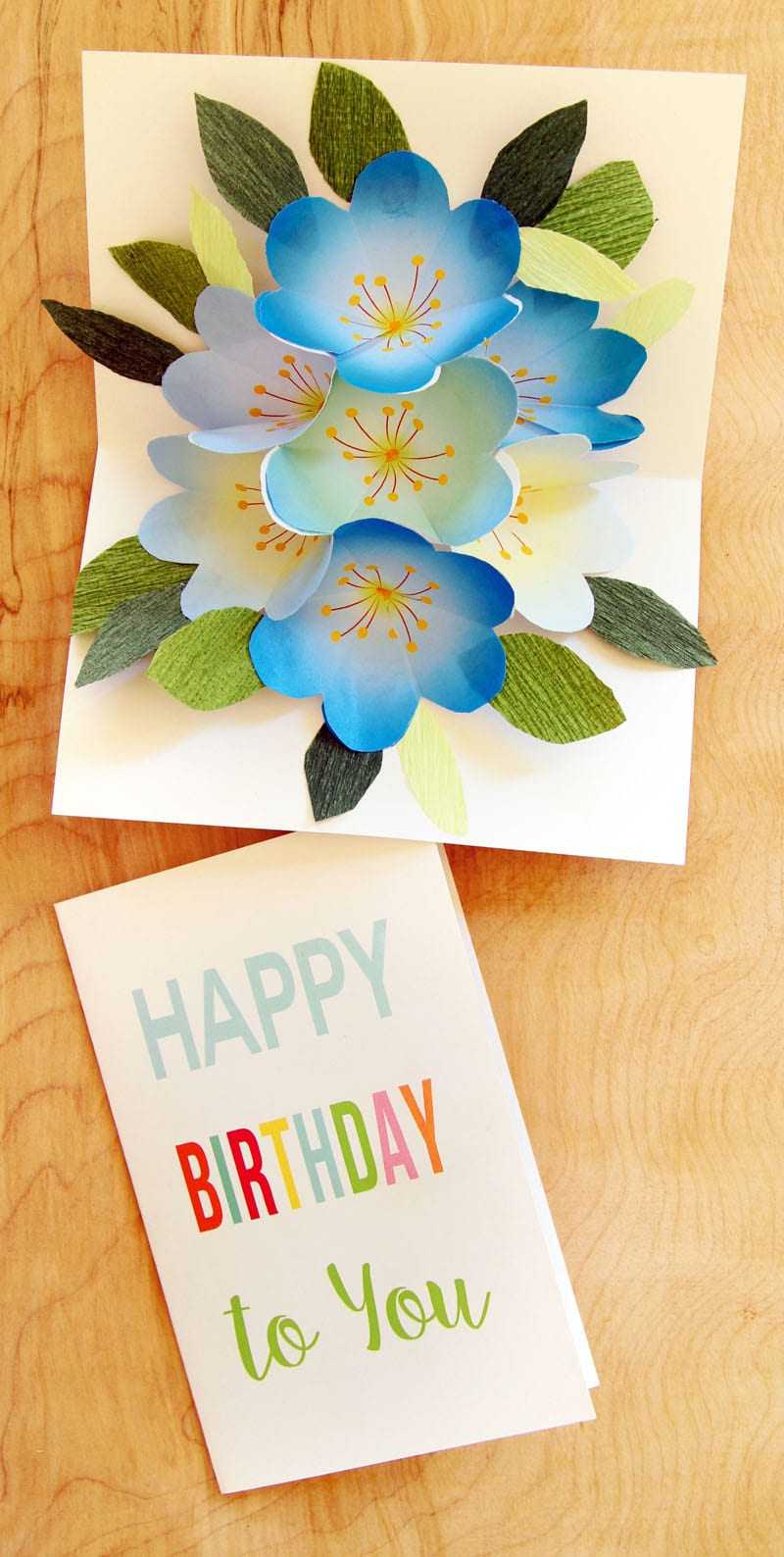 Free Printable Happy Birthday Card With Pop Up Bouquet – A Pertaining To Happy Birthday Pop Up Card Free Template