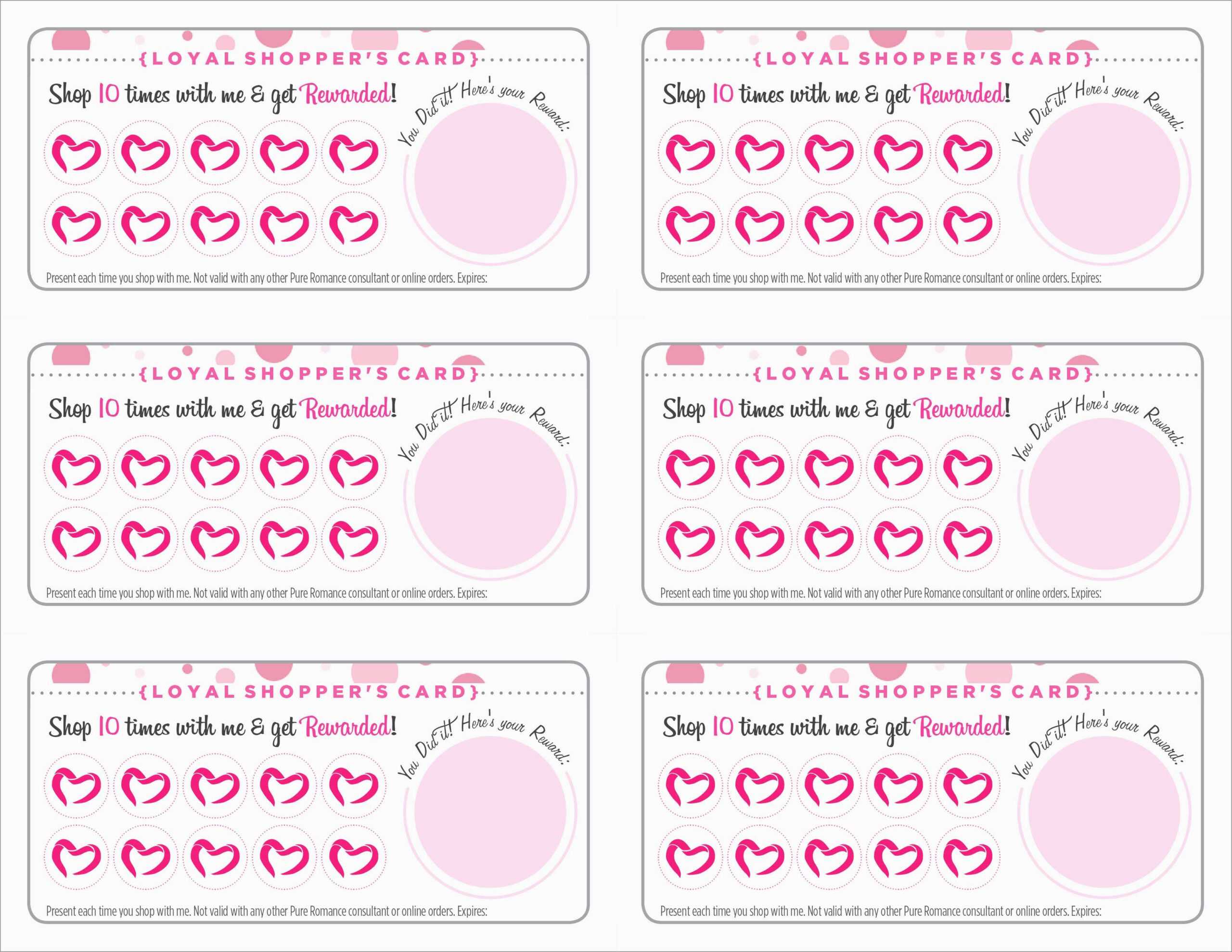 Free Printable Loyalty Card Template – Calep.midnightpig.co Regarding Reward Punch Card Template