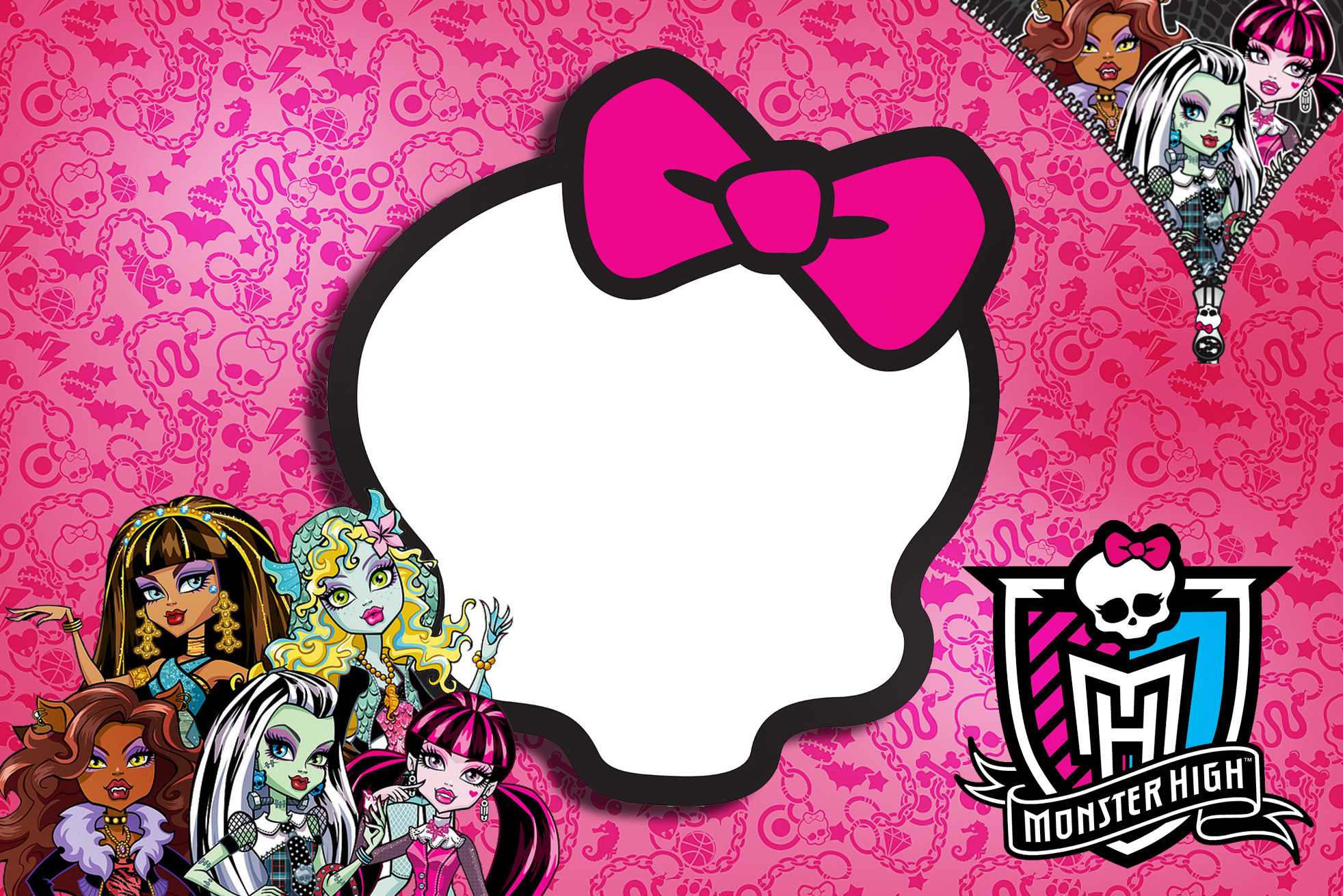 Free Printable Monster High Birthday Invitations Layout With Monster High Birthday Card Template